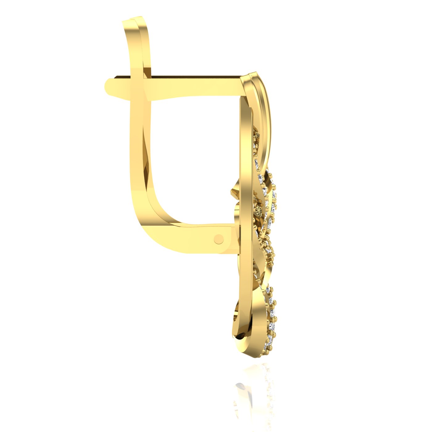 E48276-3 Ren_Side View_Diamond Bermark_White Loukas Low reflection_Yellow gold Low toon - Bermark-e7983bf4-5e85-423e-9059-6c604e457480
