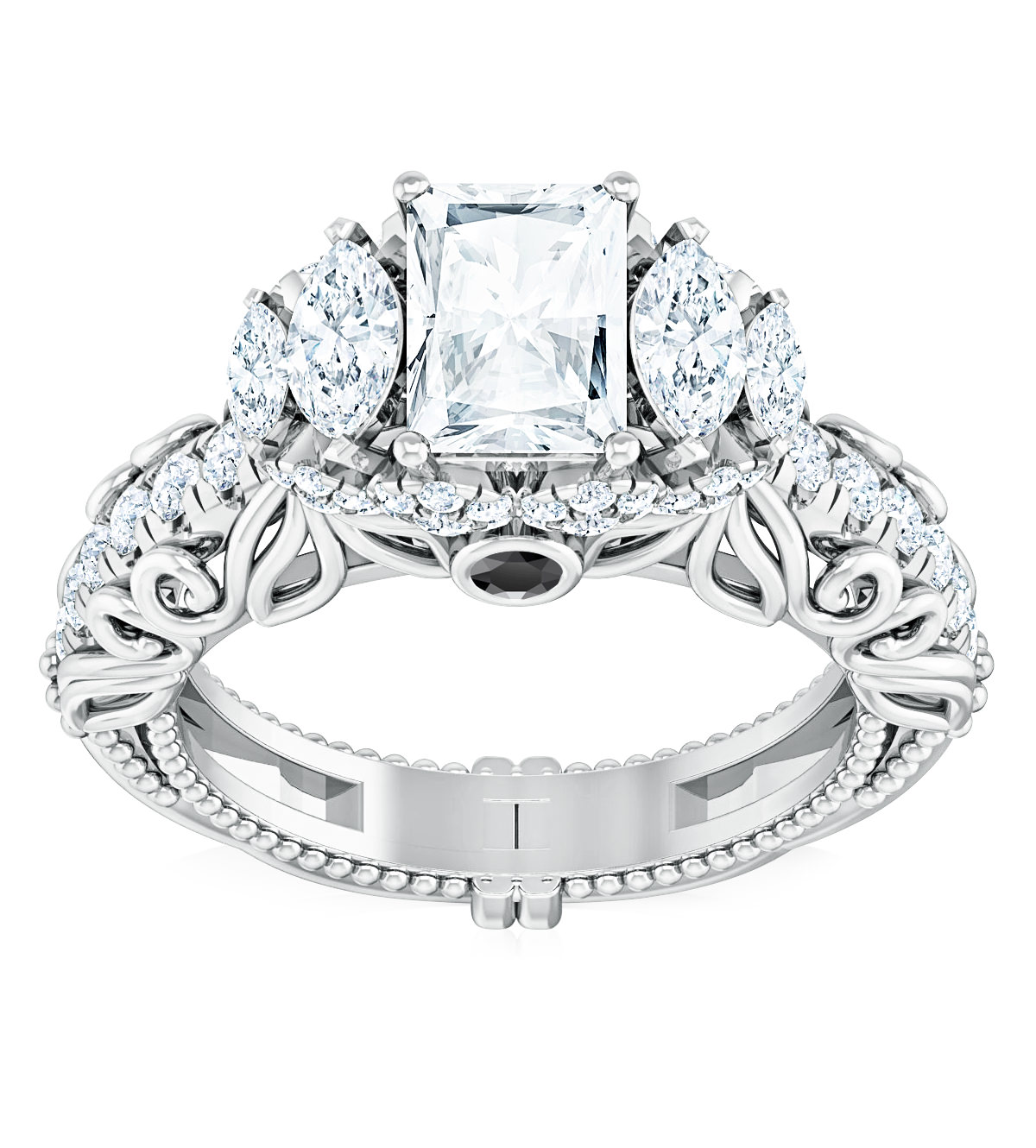 T4427T whitegold blackdiamond