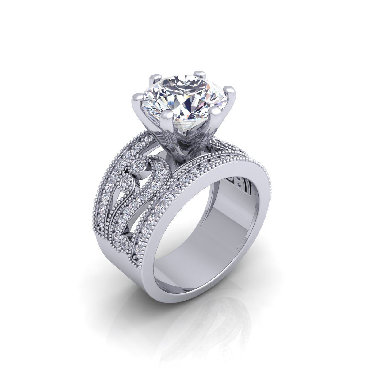 luxury solitaire ring 3d model stl 3dm 15 0