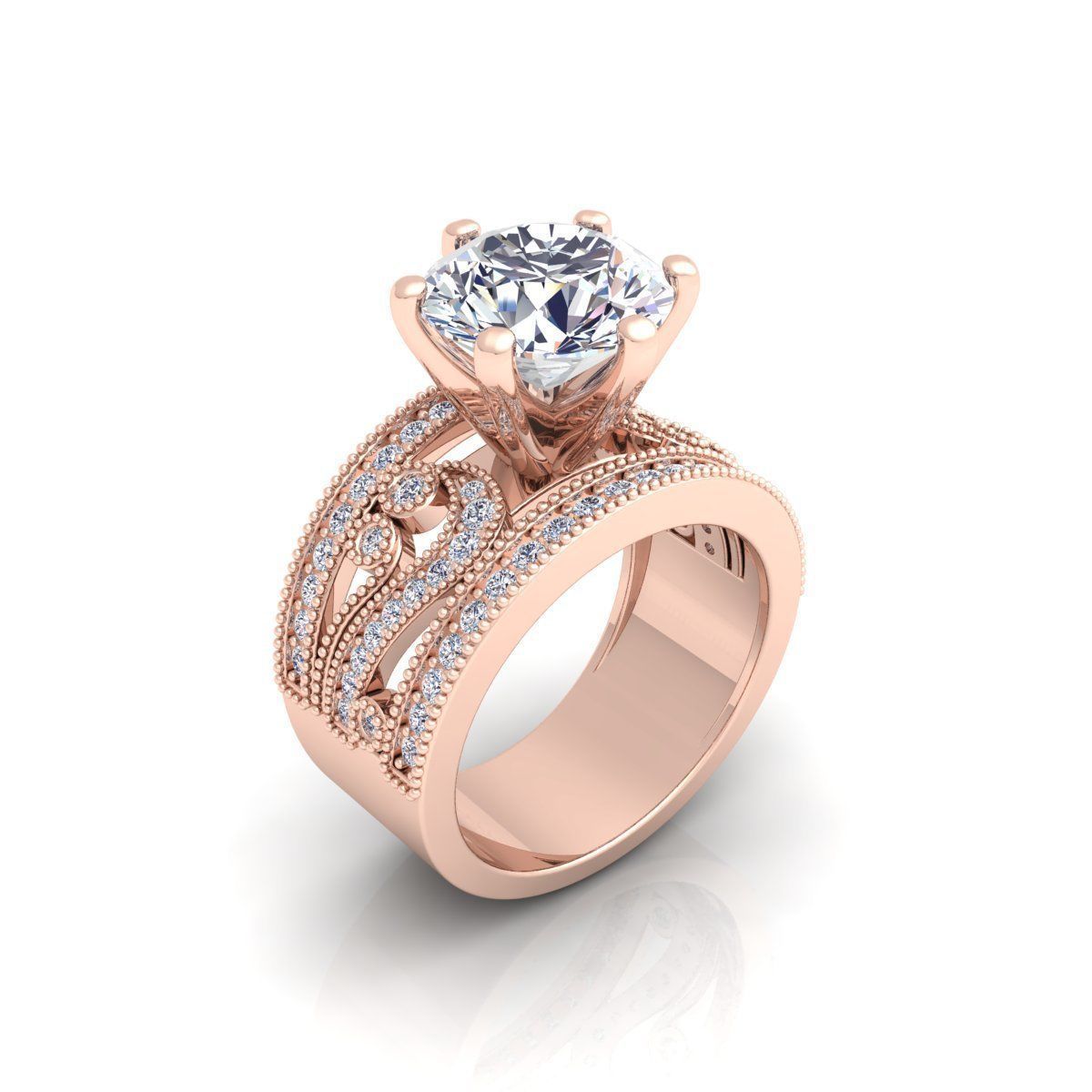 luxury solitaire ring 3d model stl 3dm 16 0